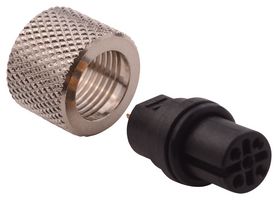 NORCOMP 858-005-203RSU4.. Sensor Connector, VULCON Series, M12, Female, 5 Positions, Crimp Socket, Straight Cable Mount
