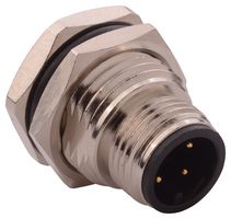 NORCOMP 860-004-113R004 Sensor Connector, VULCON Series, M12, Female, 4 Positions, PCB Socket, Straight Panel Mount