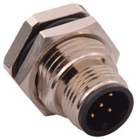 NORCOMP 860-005-113R004 传感器连接器, VULCON Series, M12, 公, 5路, PCB插头, 直形面板安装