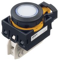 IDEC CW1P-1EQ4PW 发光二极管指示器 面板安装, 白色, 24 V, 22 mm, 16.5 mA, IP65, IP66, NEMA 4X