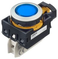IDEC CW4P-1EQ4S 发光二极管指示器 面板安装, 蓝色, 24 V, 22 mm, 16.5 mA, IP65, IP66, NEMA 4X