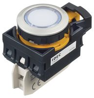 IDEC CW4P-1EQM4PW 发光二极管指示器 面板安装, 白色, 240 VAC, 22 mm, 18 mA, IP65, IP66, NEMA 4X