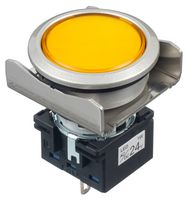 IDEC LBW6MP-1T04WY 发光二极管指示器 面板安装, 黄色, 24 V, 22.3 mm, IP65