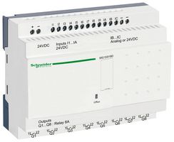 SCHNEIDER ELECTRIC SR2D201BD 智能继电器, Zelio Logic系列, 12分立式输入, 8继电器输出, 24 Vdc