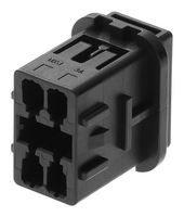 MOLEX 505596-0401 Connector Housing, Black, MUO 2.5 505596 Series, Plug, 4 Ways, 2.5 mm