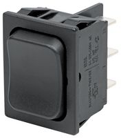 MARQUARDT 01839.3512-02 Rocker Switch, On-Off-On, DPDT, Non Illuminated, Panel Mount, Black, 1830 Series