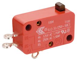 MARQUARDT 01004.0402-02 微动开关, 小型, 针式柱塞, SPDT, 焊接, 6 A