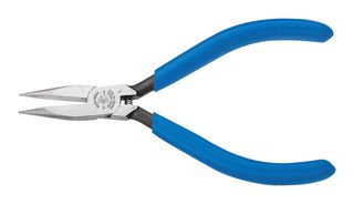 KLEIN TOOLS D322 41/2C Plier, Side Cutting, Needle Nose, Smooth Jaw, Spring Release Handle, 122mm Length