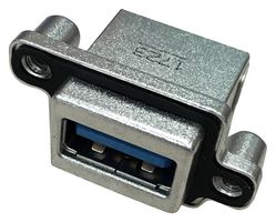 AMPHENOL COMMUNICATIONS SOLUTIONS MUSBR-3193-M0 密封连接器, USB, 直角, 坚固, USB A, USB 3.0, 插座, 9路, 面板安装, IP67