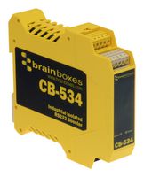 BRAINBOXES CB-534 信号增强器, RS232, 工业, 隔离, 双端口, 2.5 W, 120000波特率