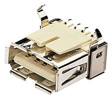 MILL-MAX 896-43-004-00-000000 . 连接器, USB, USB A, USB 2.0, 插座, 4 路, 表面安装, 直角型
