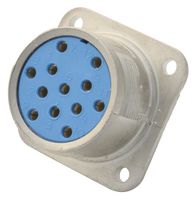 JAEGER 536612006 圆形连接器, Standard Circular Connector, 面板安装插座, 12 触点, 焊接插座, 螺纹