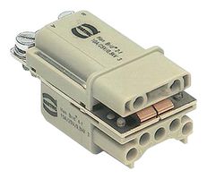 HARTING 09120062794 重载型连接器, Han-Brid, 插入件, 6触芯, 3A, 插座, 螺丝口