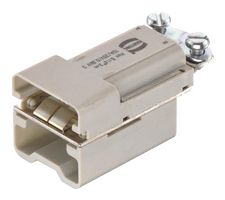 HARTING 09120062694 重载型连接器, Han-Brid, 插入件, 6触芯, 3A, 插头, 螺丝销