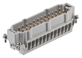 HARTING 09330242691 重载型连接器, Han Thermocouple, 插入件, 24触芯, 24B, 插头, 螺丝销