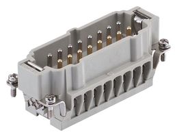 HARTING 09330162691 Heavy Duty Connector, Han Thermocouple, Insert, 16 Contacts, 16B, Plug, Screw Pin