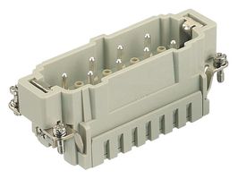HARTING 09340062616 重载型连接器, Han Hv ES, 插入件, 8触芯, 16B, 插头, 笼式夹销