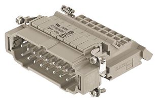 HARTING 09330164625 重载型连接器, Han E AV, 插入件, 16触芯, 16B, 插头, 螺丝销