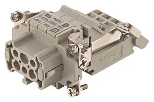 HARTING 09330064735 Heavy Duty Connector, Han E AV, Insert, 6 Contacts, 6B, Receptacle, Screw Socket
