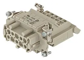 HARTING 09330104725 Heavy Duty Connector, Han E AV, Insert, 10 Contacts, 10B, Receptacle, Screw Socket