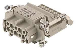 HARTING 09330104735 Heavy Duty Connector, Han E AV, Insert, 10 Contacts, 10B, Receptacle, Screw Socket