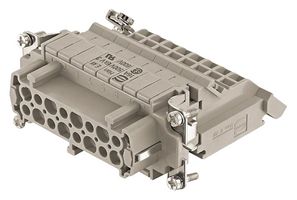 HARTING 09330164725 重载型连接器, Han E AV, 插入件, 16触芯, 16B, 插座, 螺丝口