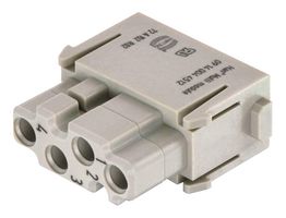 HARTING 09140044513 重载型连接器, Han-Modular, 模块, 4触芯, 插座, 压接槽-无触芯