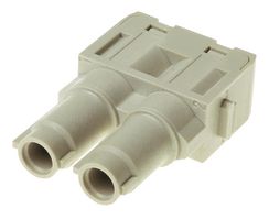 HARTING 09140022741 Heavy Duty Connector, Han-Modular, Insert, 2 Contacts, Receptacle, Screw Socket