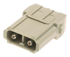 HARTING 09140022602 重载型连接器, Han-Modular, 插入件, 2触芯, 插头, 螺丝销