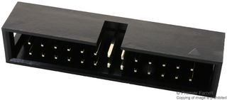 MULTICOMP PRO MC-254-26-00-ST-DIP Pin Header, Wire-to-Board, 2.54 mm, 2 Rows, 26 Contacts, Through Hole
