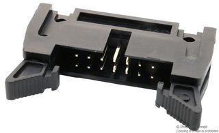 MULTICOMP PRO MC-254-10-SL-RA-DIP 引脚针座, 直角, 带弹出器 (7.5mm), 线至板, 2.54 mm, 2 排, 10 触点, 通孔直角, MC 254