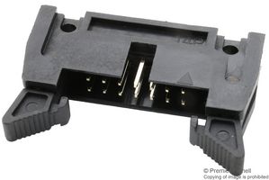 MULTICOMP PRO MC-254-14-SL-RA-DIP 引脚针座, 直角, 带弹出器 (7.5mm), 线至板, 2.54 mm, 2 排, 14 触点, 通孔直角, MC 254