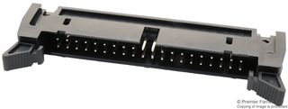 MULTICOMP PRO MC-254-60-SL-RA-DIP 引脚针座, 直角, 带弹出器 (7.5mm), 线至板, 2.54 mm, 2 排, 60 触点, 通孔直角, MC 254