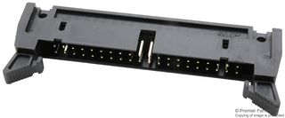 MULTICOMP PRO MC-254-60-LL-RA-DIP 引脚针座, 直角, 带弹出器 (10.8mm), 线至板, 2.54 mm, 2 排, 60 触点, 通孔直角, MC 254