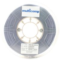 MULTICOMP PRO MC002549 3D 打印机灯丝，1.75 mm直径，灰色，聚乳酸+（PLA），205 °C 至 225 °C，1 kg