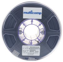 MULTICOMP PRO MC002560 3D Printer Filament, 1.75mm Dia, Grey, ABS, 1 kg
