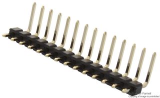 MULTICOMP PRO 2211R-09G 引脚针座, 直角, 板至板, 2.54 mm, 1 排, 9 触点, 通孔直角, 2211R
