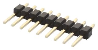MULTICOMP PRO 2211S-09G 引脚针座, 板至板, 2.54 mm, 1 排, 9 触点, 通孔安装