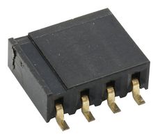 MULTICOMP PRO 2212BR-04G-SM-TR PCB Receptacle, Board-to-Board, 2.54 mm, 1 Rows, 4 Contacts, Surface Mount Right Angle