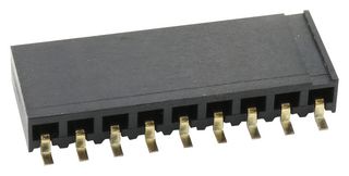 MULTICOMP PRO 2212BR-09G-SM-TR PCB Receptacle, Board-to-Board, 2.54 mm, 1 Rows, 9 Contacts, Surface Mount Right Angle