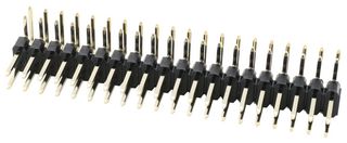 MULTICOMP PRO 2213R-40G Pin Header, Board-to-Board, 2.54 mm, 2 Rows, 40 Contacts, Through Hole Right Angle
