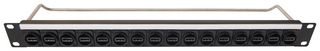 CLIFF ELECTRONIC COMPONENTS CP30174 配线面板,1U,16 端口 XLR,带 4 个 M3 固定孔,装有 HDMI A-A 连接器,黑色
