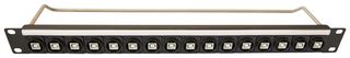 CLIFF ELECTRONIC COMPONENTS CP30176 配线面板,1U,16 端口 XLR,带 M3 固定孔,装有 USB 2.0 B-A 连接器,黑色
