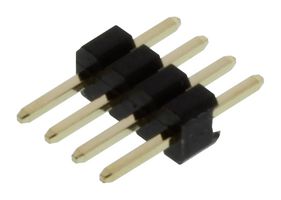 MULTICOMP PRO MC-HVT1-S04-G 引脚针座, 板至板, 1.27 mm, 1 排, 4 触点, 通孔安装