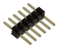 MULTICOMP PRO MC-HVT1-S06-G 引脚针座, 板至板, 1.27 mm, 1 排, 6 触点, 通孔安装