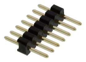 MULTICOMP PRO MC-HVT1-S07-G 引脚针座, 板至板, 1.27 mm, 1 排, 7 触点, 通孔安装