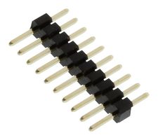 MULTICOMP PRO MC-HVT1-S10-G 引脚针座, 板至板, 1.27 mm, 1 排, 10 触点, 通孔安装