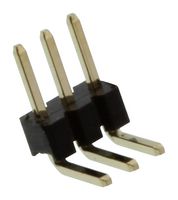 MULTICOMP PRO MC-HRT1-S03-G 引脚针座, 直角, 板至板, 1.27 mm, 1 排, 3 触点, 通孔安装