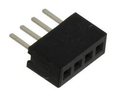 MULTICOMP PRO MC-SVT1-S04-G PCB插座, 板至板, 1.27 mm, 1 排, 4 触点, 通孔安装