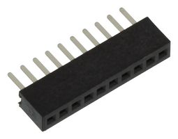 MULTICOMP PRO MC-SVT1-S10-G PCB插座, 板至板, 1.27 mm, 1 排, 10 触点, 通孔安装